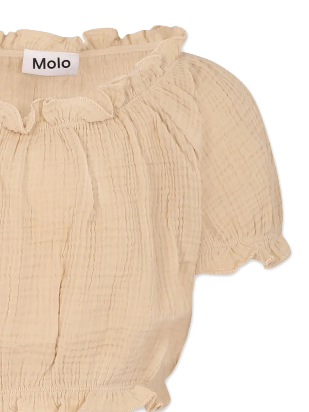 Molo Top met ruches Beige