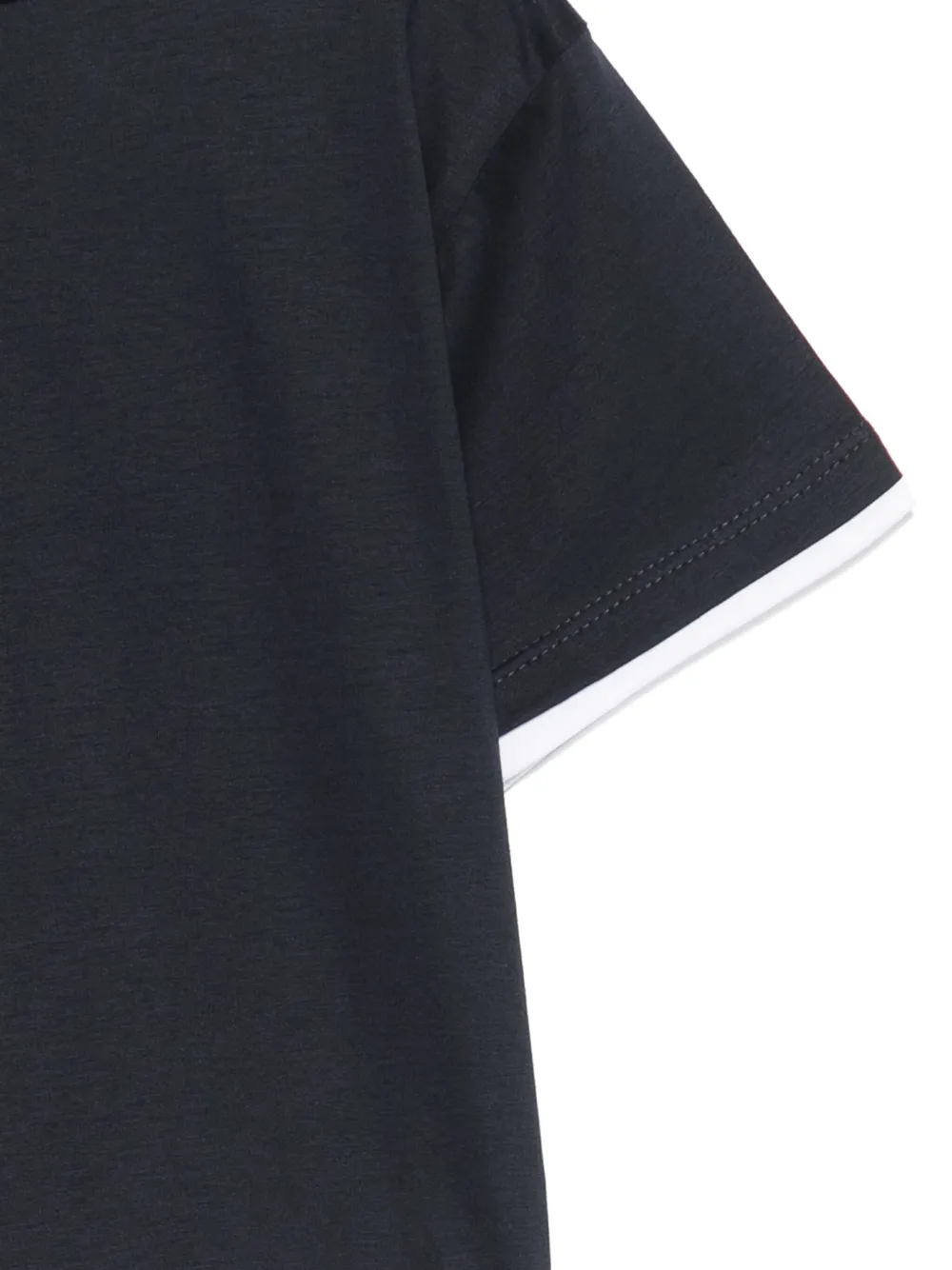 Paolo Pecora Kids T-shirt met contrasterende afwerking Blauw