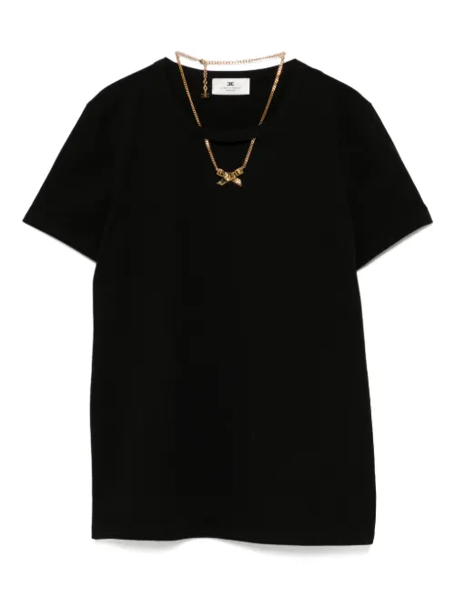 T-shirt à détail de collier - Elisabetta Franchi - Modalova