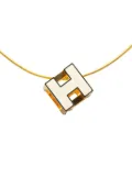 Hermès Pre-Owned 20th Century Gold Plated Cage dH Cube Necklace costume necklace