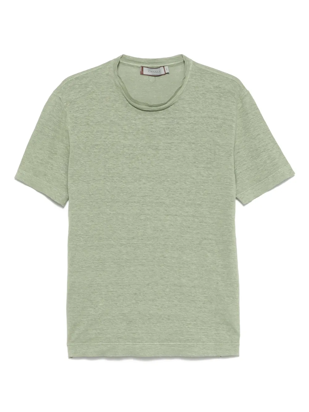 Canali linen T-shirt | Green | Image 1