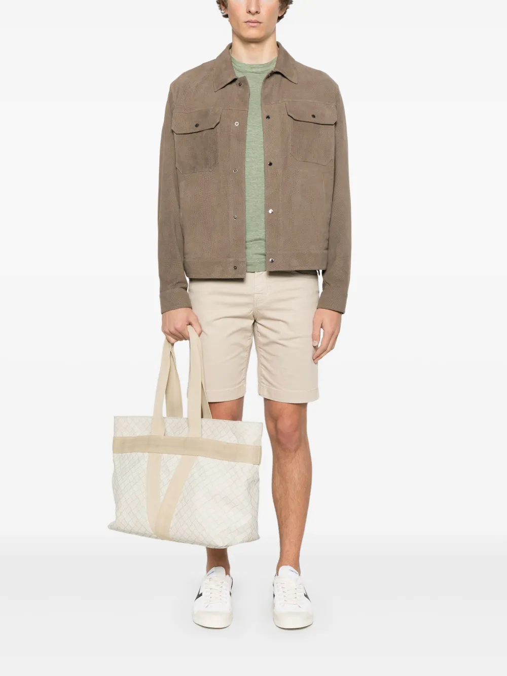 Canali Linnen T-shirt - Groen