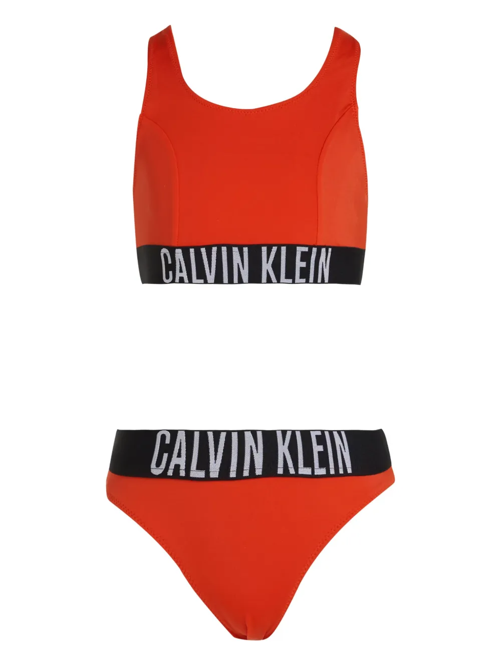 Calvin Klein Kids Bikini met logoband Rood