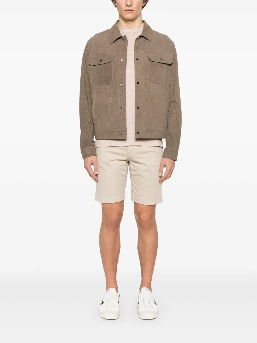 Canali Linnen T-shirt - Beige