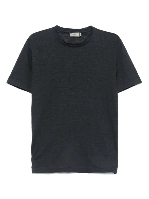 Canali t-shirt en lin - Bleu - Canali - Modalova