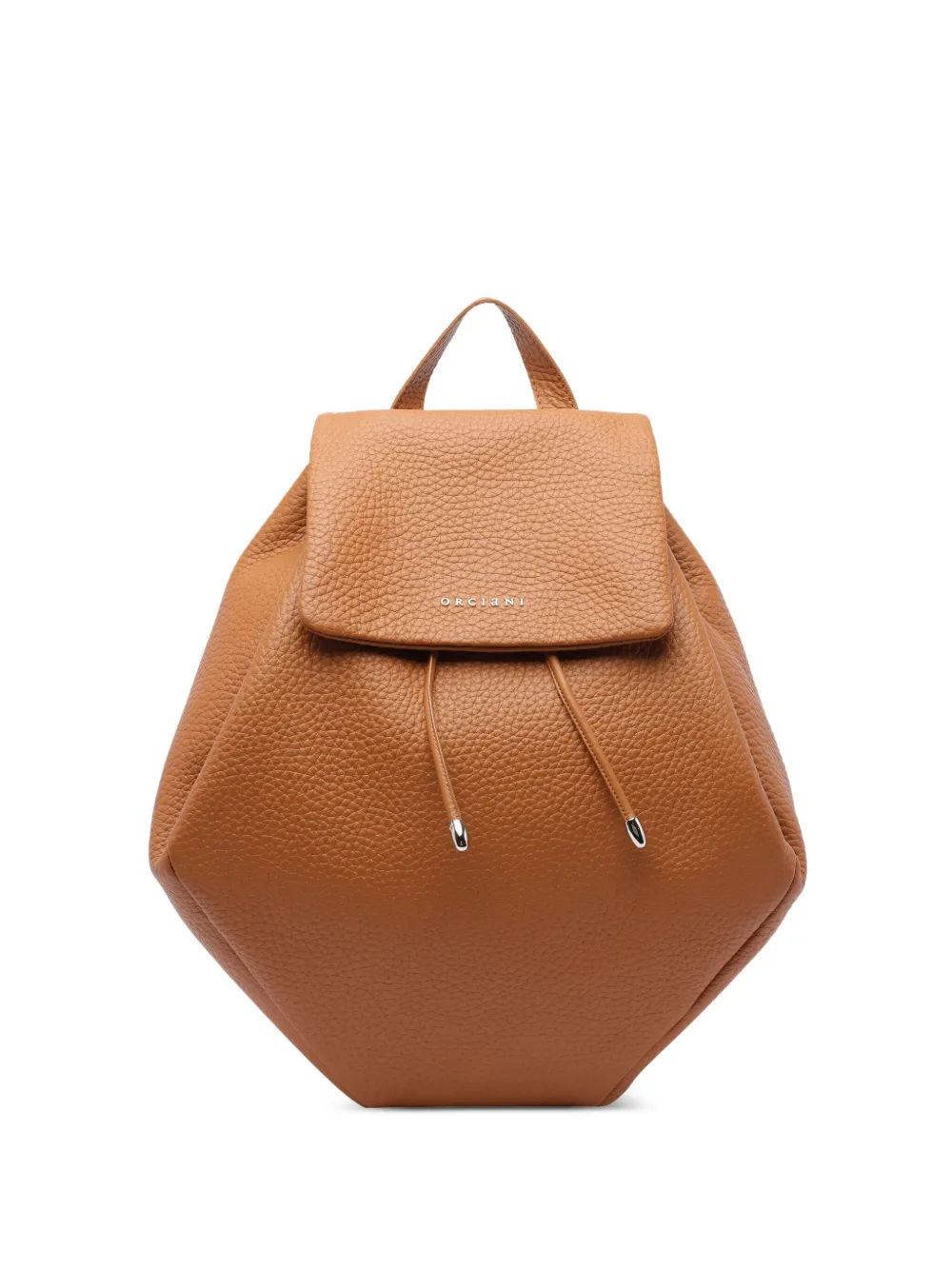 Orciani geometric leather backpack Bruin