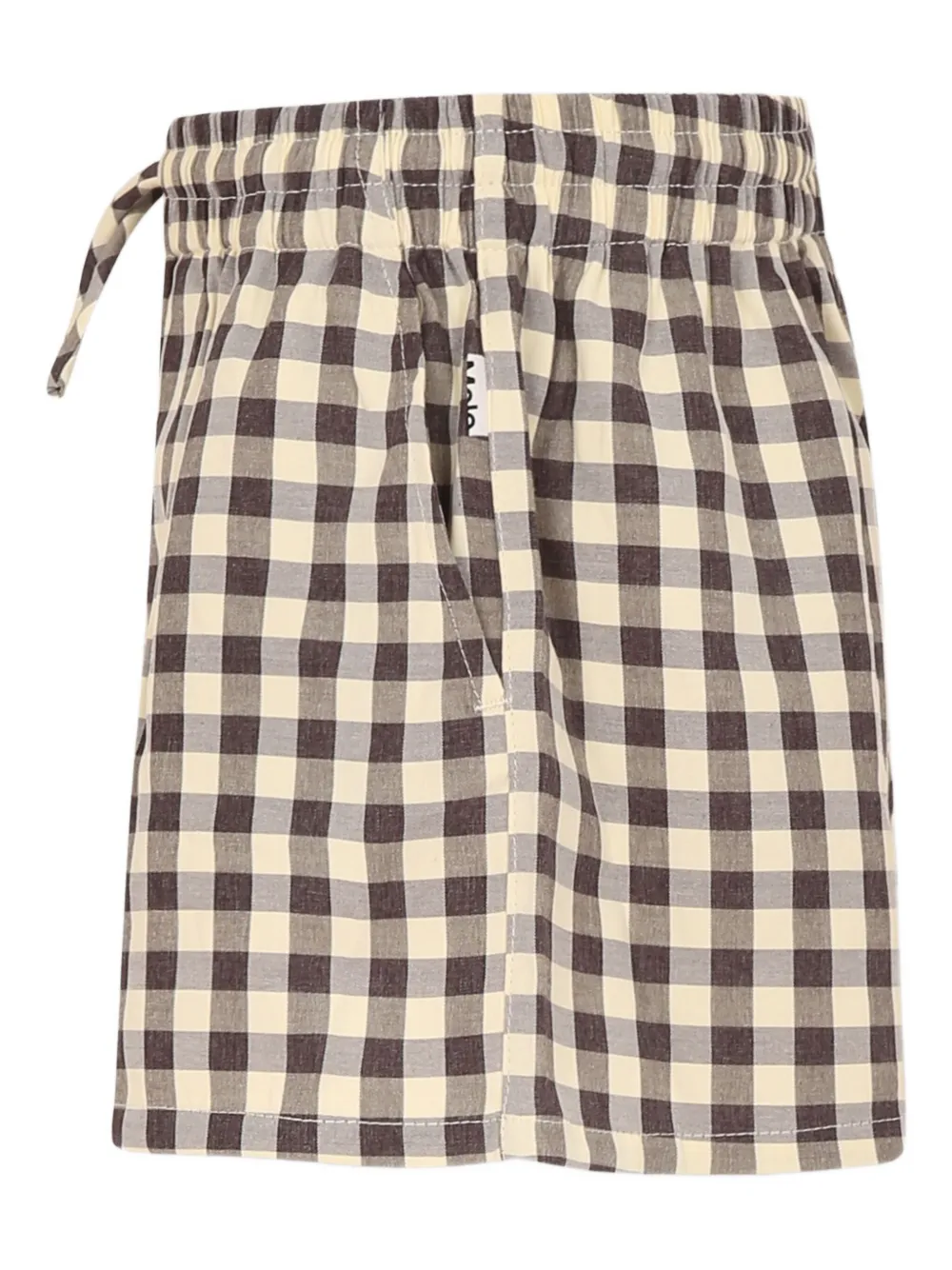 Molo plaid-check pattern shorts Zwart