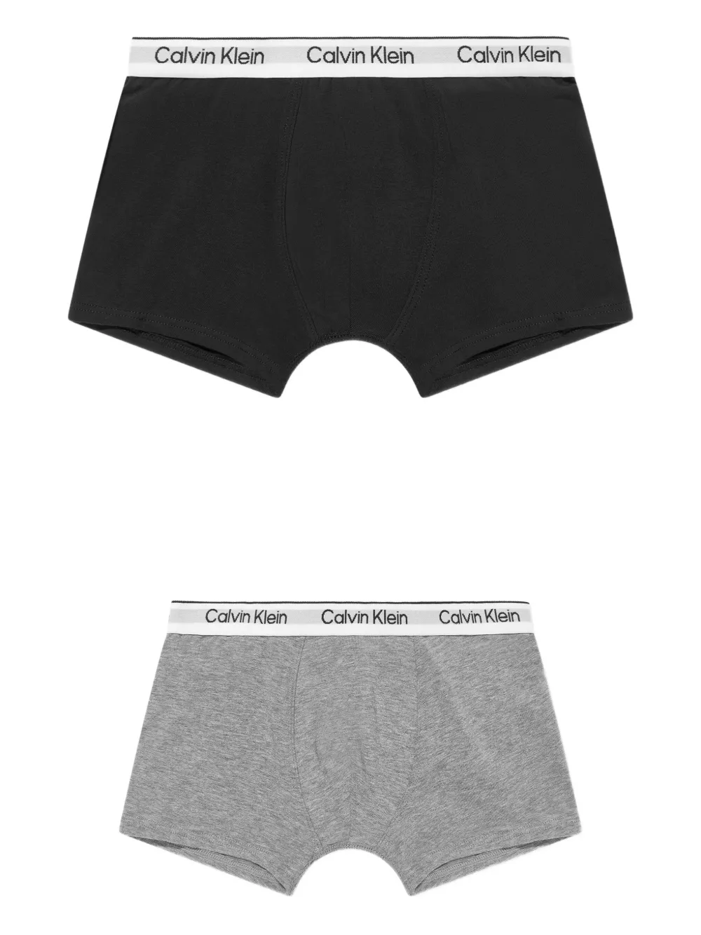 Calvin Klein Kids ロゴウエスト トランクス セット - ブルー Calvin Klein Kids ロゴウエスト トランクス セット - ブルー