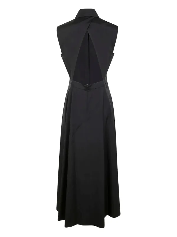 Max Mara Keras Asymmetric Sleeveless Dress | Black | FARFETCH