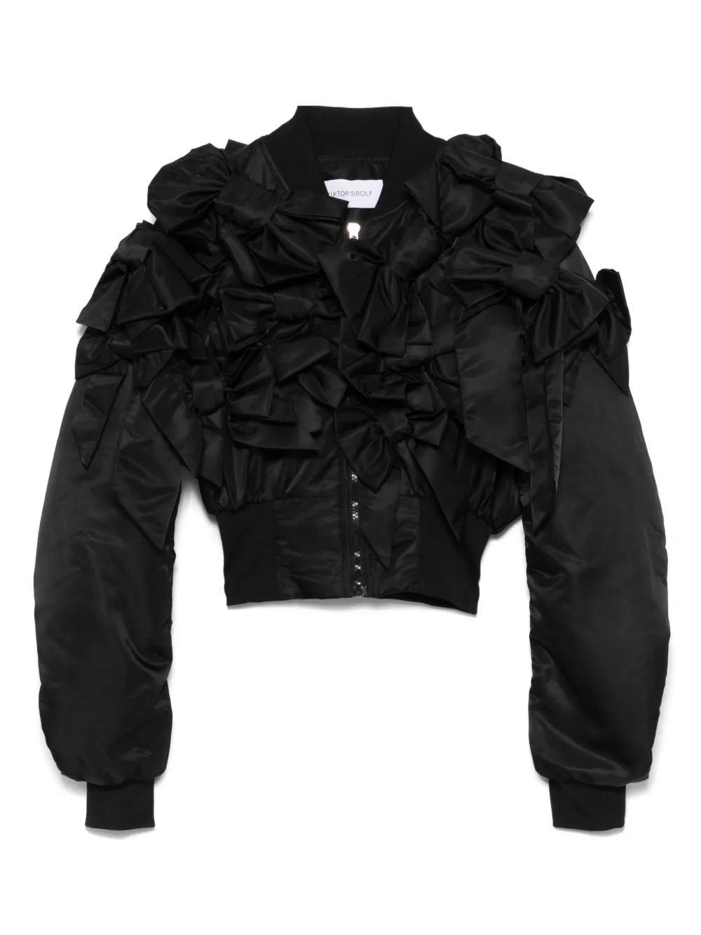 Viktor & Rolf Bouquet bomberjack met strik Zwart