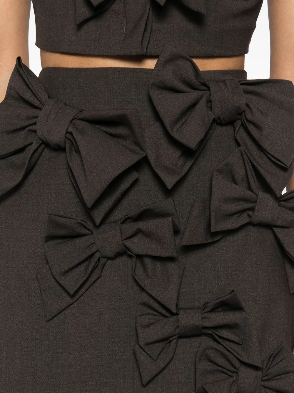 Viktor & Rolf Bouquet mini-rok met strik Bruin
