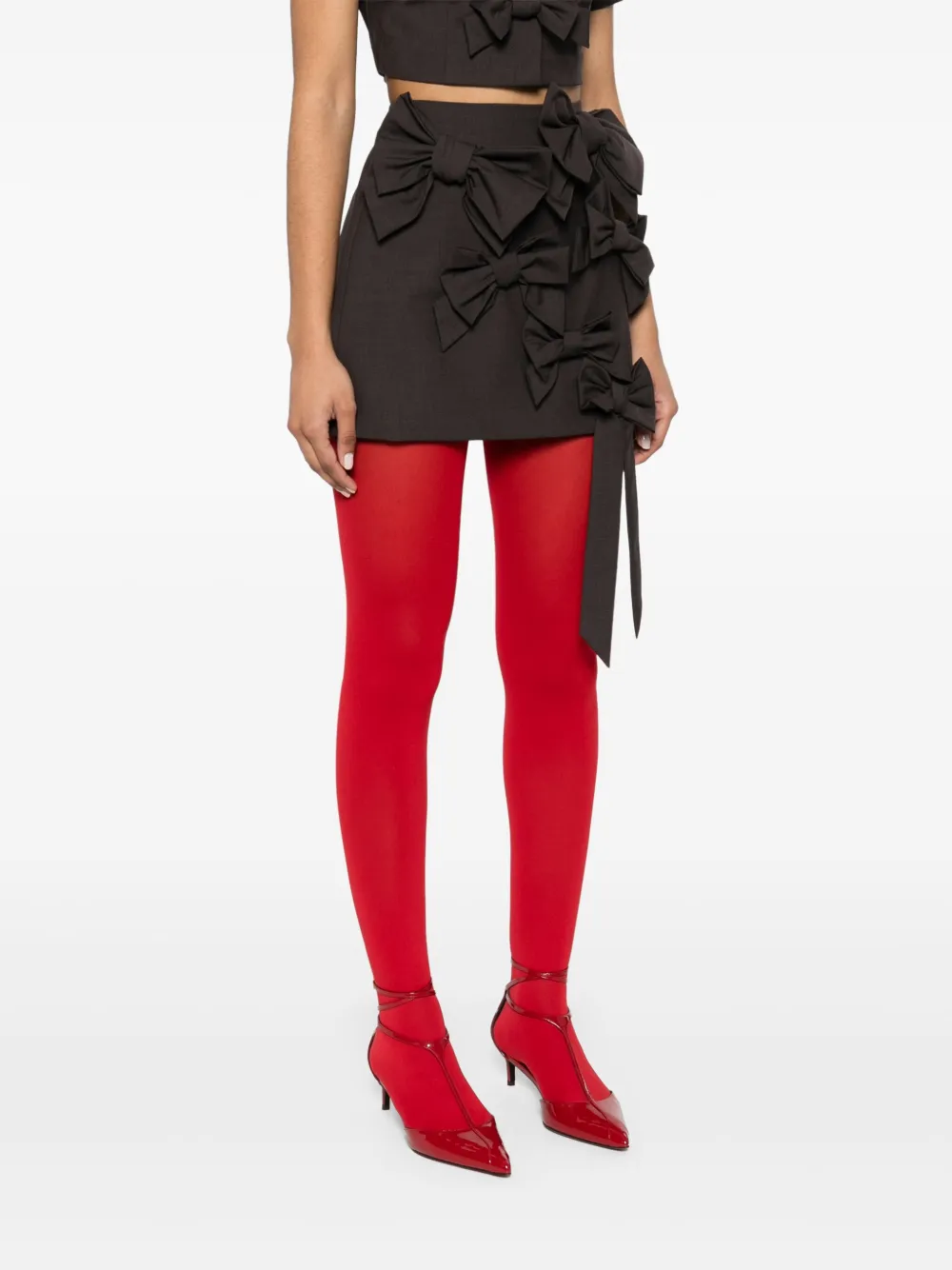 Viktor & Rolf Bouquet mini-rok met strik Bruin