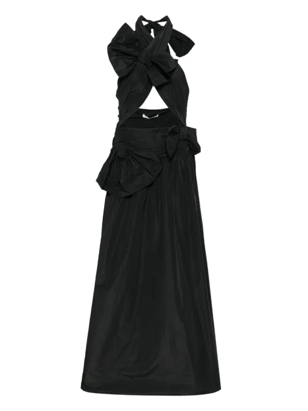 Viktor & Rolf Drape Bow Maxi Dress | Black