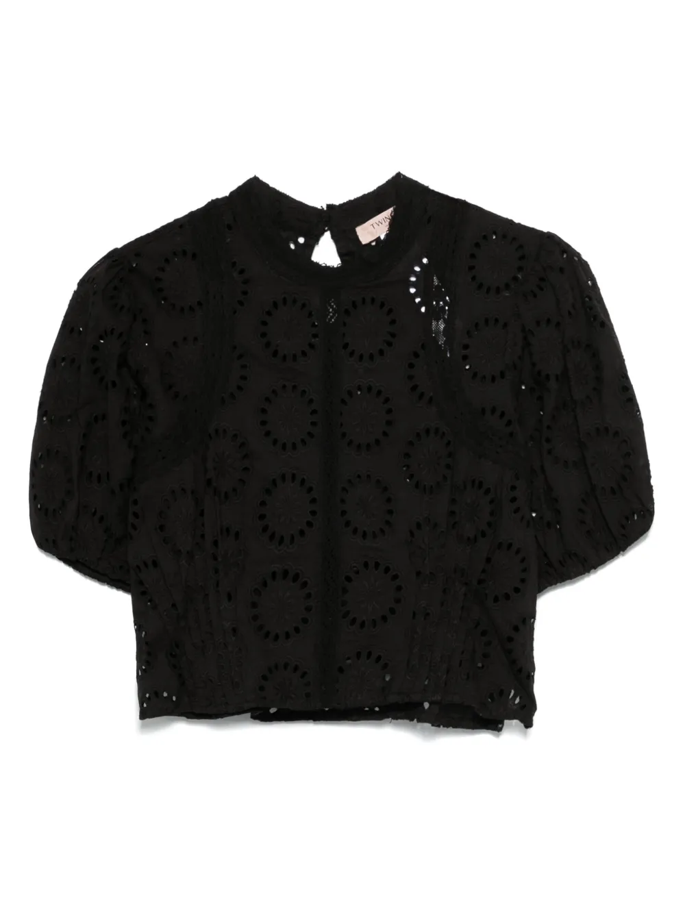 TWINSET Broderie anglaise shirt Zwart