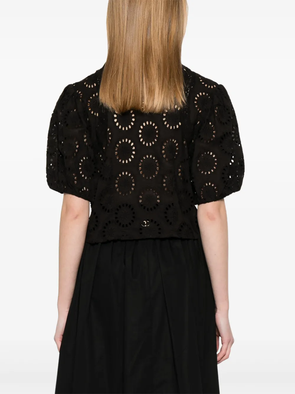 TWINSET Broderie anglaise shirt Zwart