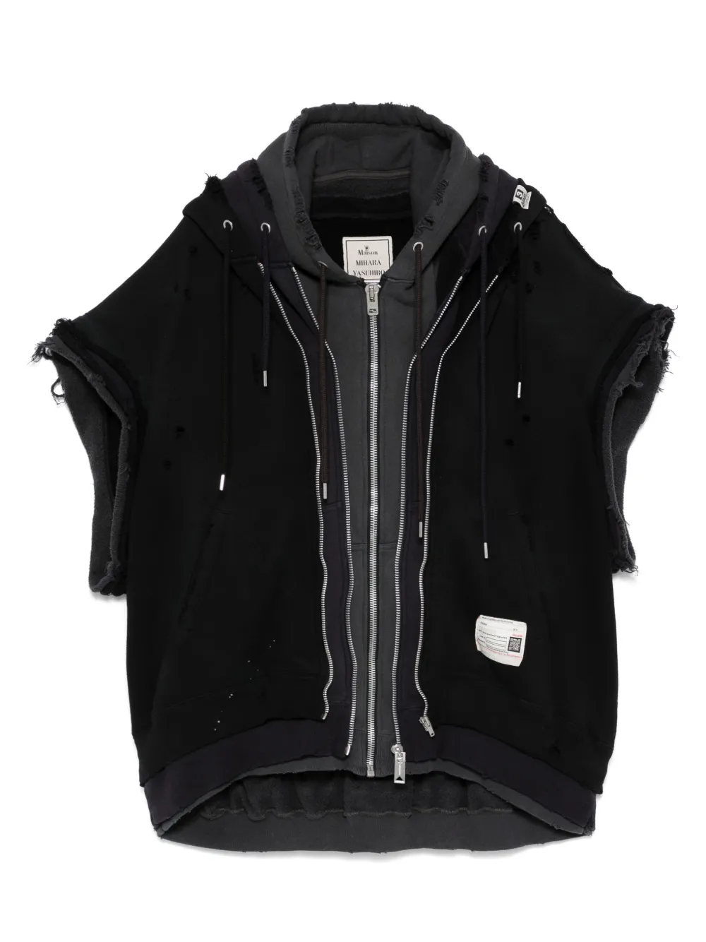 Maison MIHARA YASUHIRO layered hooded jacket | Black | Image 1