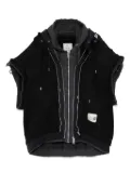 Maison MIHARA YASUHIRO layered hooded jacket - Black