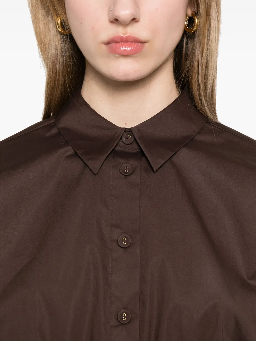 TWINSET Cropped blouse Bruin
