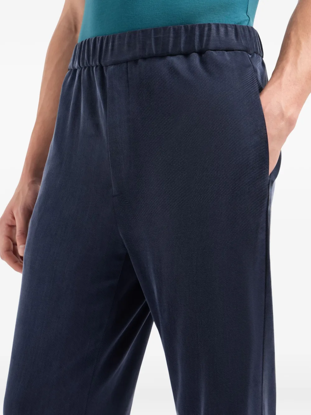 Giorgio Armani Elastische broek Blauw