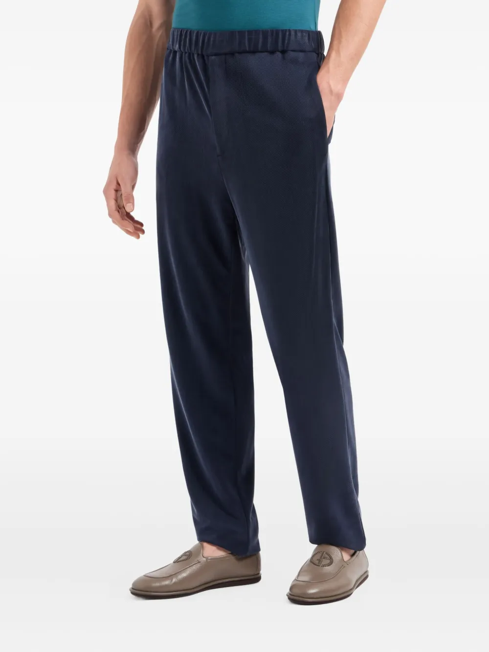 Giorgio Armani Elastische broek Blauw