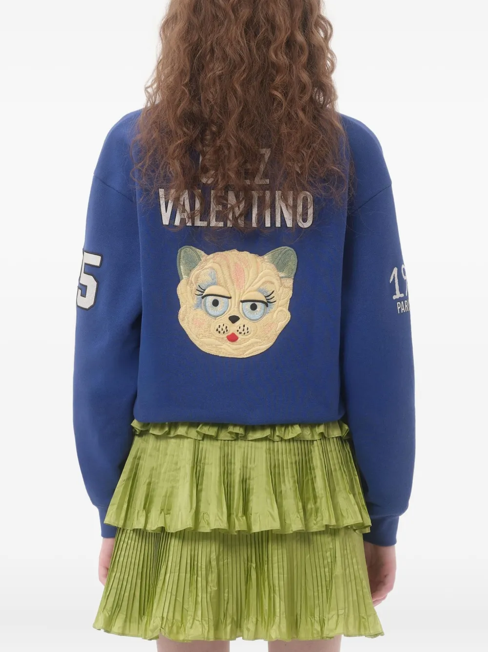 Shop Valentino Embroidered Cotton Sweatshirt