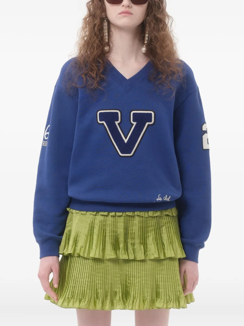 VALENTINO EMBROIDERED COTTON SWEATSHIRT