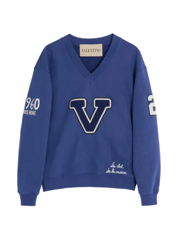Valentino Garavani エンブロイダリー スウェットシャツ | ブルー