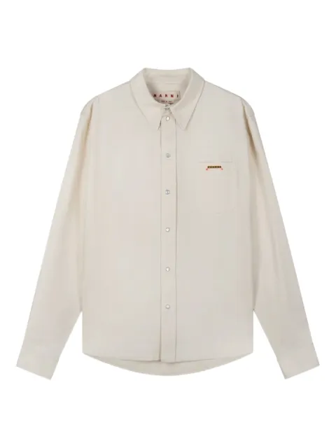 Marni logo-plaque shirt