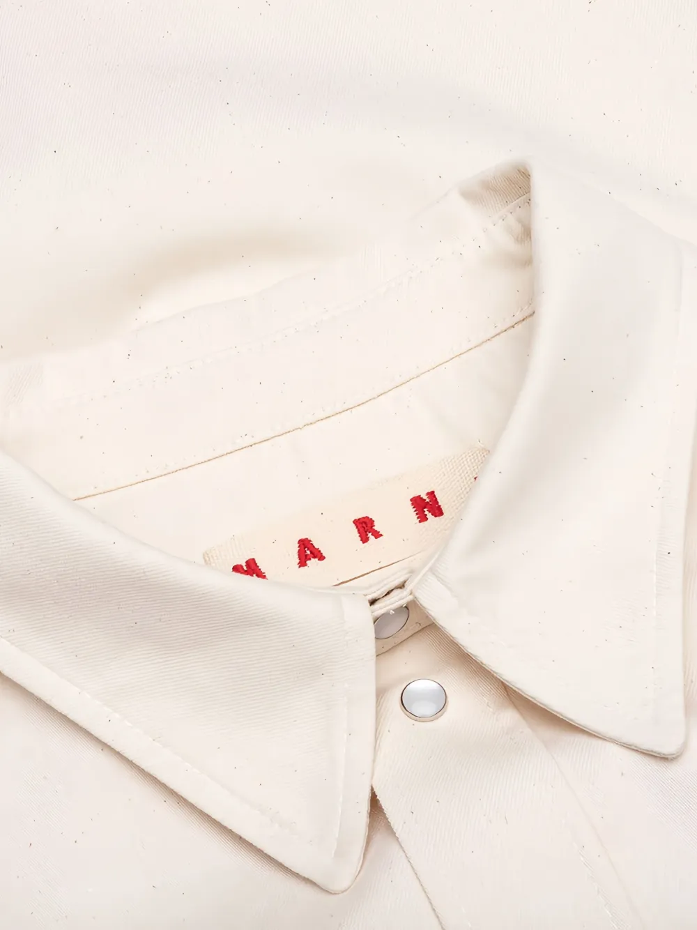 Marni Overhemd met logoplakkaat Beige