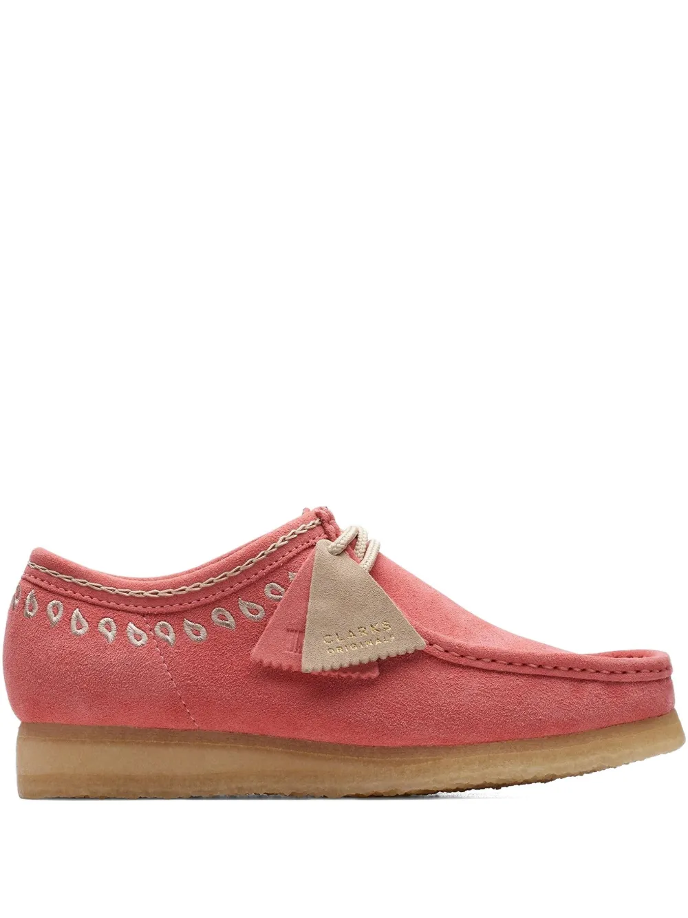 Clarks Wallabee "Pink Embroidery" boots