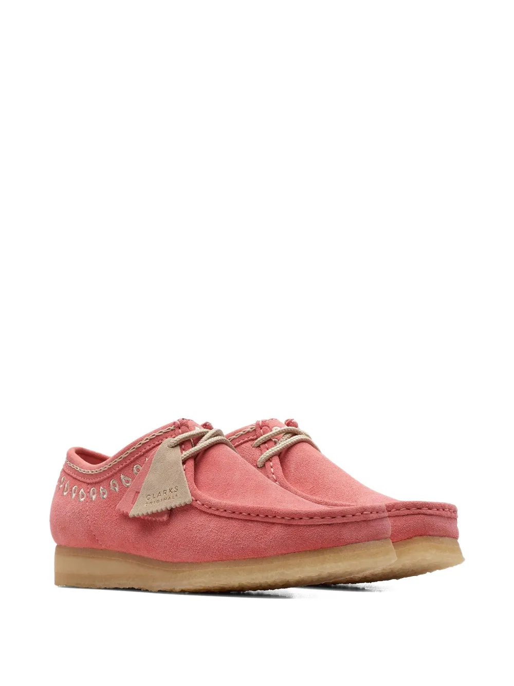 Clarks Wallabee Pink Embroidery boots - Roze