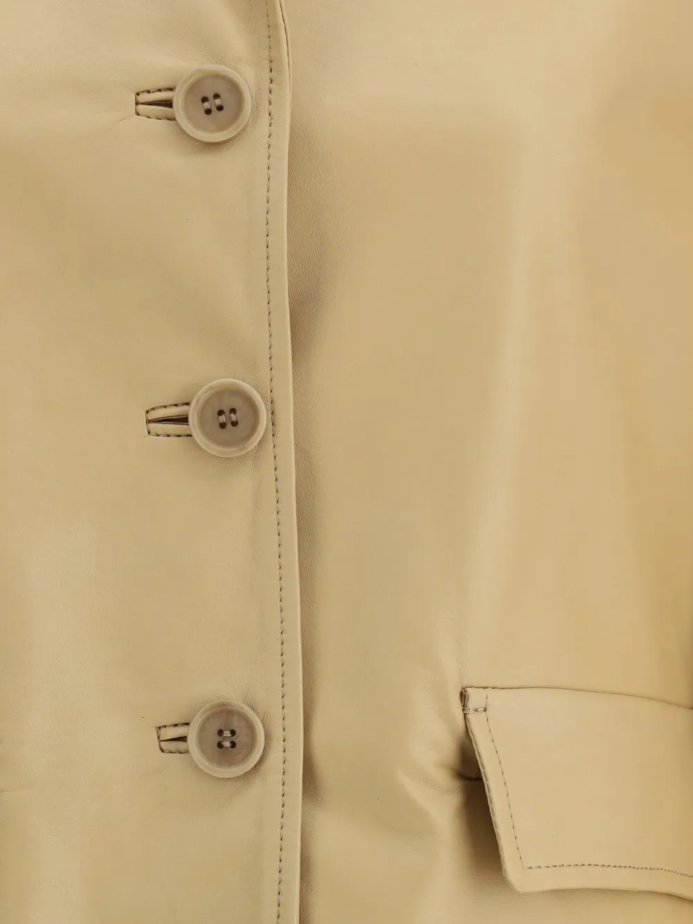 Salvatore Santoro Leren blazer Beige