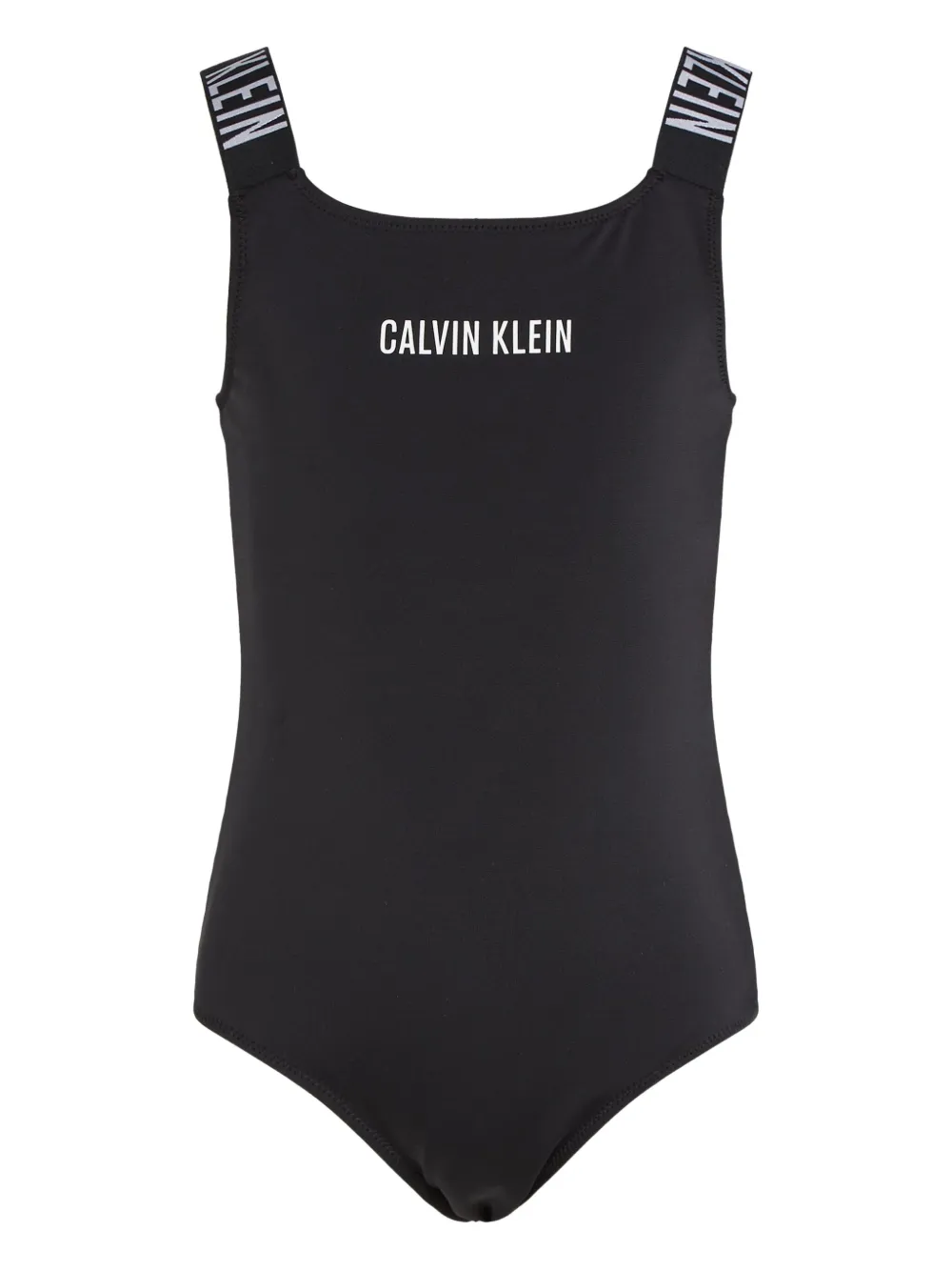 Calvin Klein Kids logo-print swimsuit - ブラック Calvin Klein Kids logo-print swimsuit - ブラック