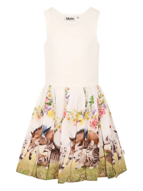 Molo vestido corto con estampado gráfico