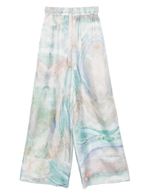 パンツ Zimmermann The Illuminate Wide-Leg Trousers ZIMMERMANN The Illuminate wide-leg Trousers | Blue | FARFETCH HK