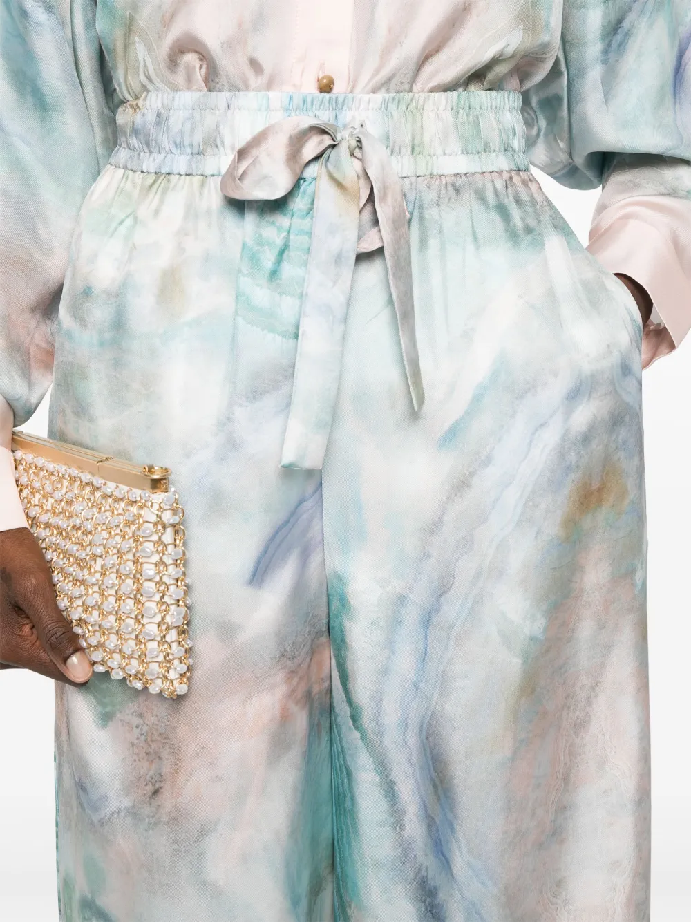 ZIMMERMANN The Illuminate broek met wijde pijpen Blauw