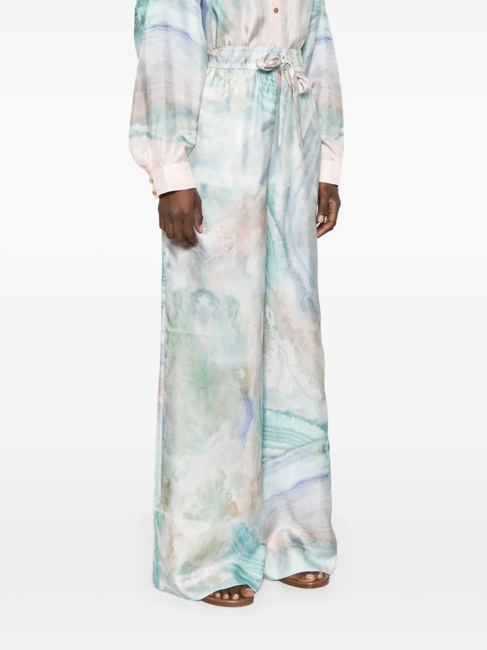 ZIMMERMANN The Illuminate broek met wijde pijpen Blauw