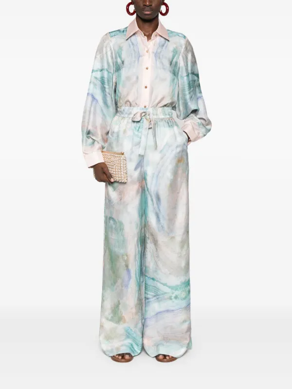 パンツ Zimmermann The Illuminate Wide-Leg Trousers Illuminate Linen Wide Leg Pant Rust Online | Zimmermann