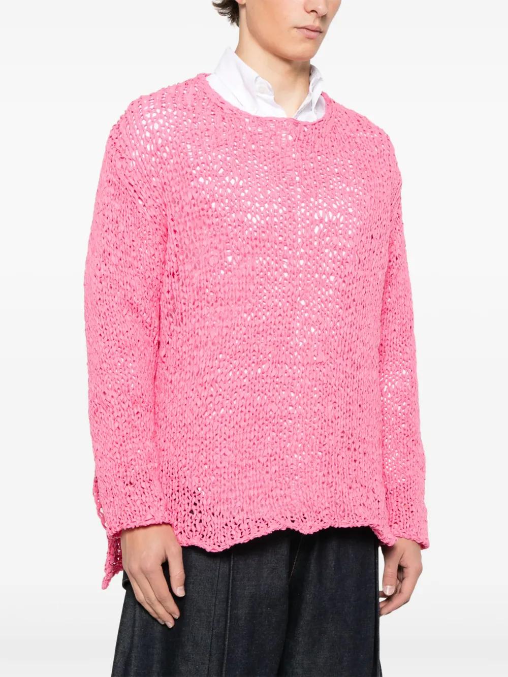 Comme des Garçons Homme Plus Katoenen trui Roze