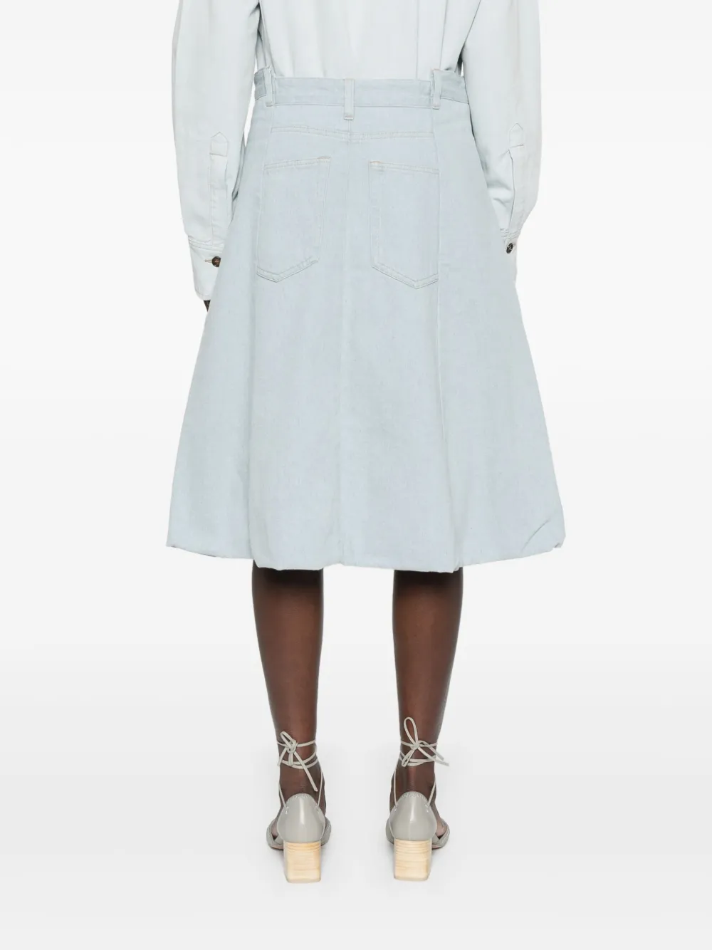 VICTORIA BECKHAM DENIM MIDI SKIRT