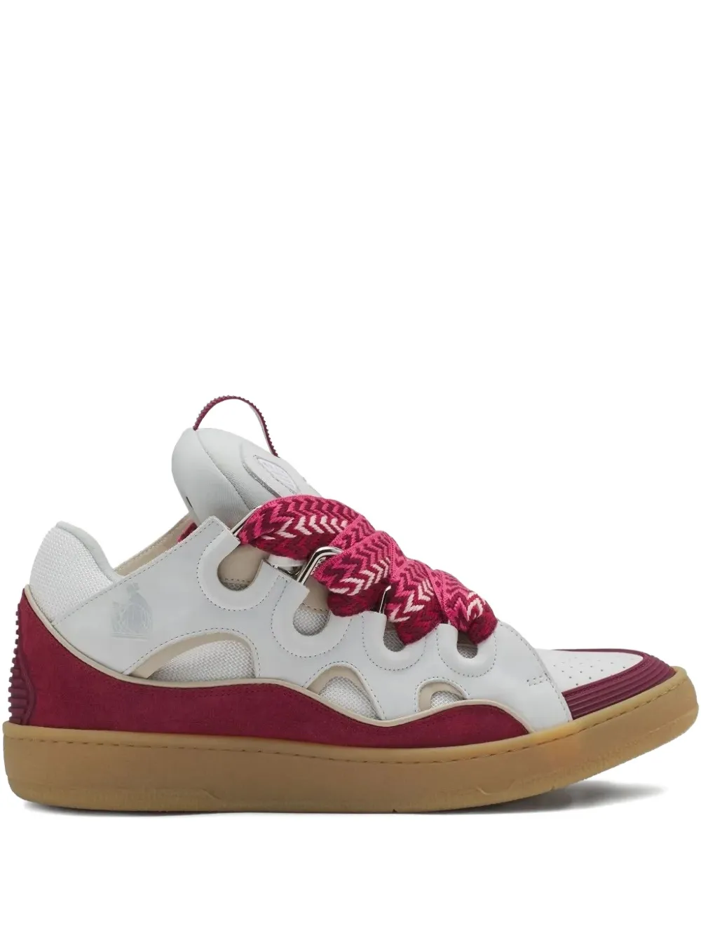 Lanvin Curb lace-up leather sneakers White