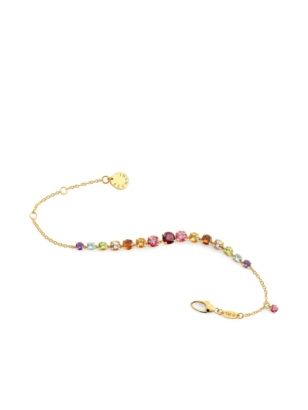 Brumani 18K yellow gold Looping Colours multi-stone bracelet - Oro