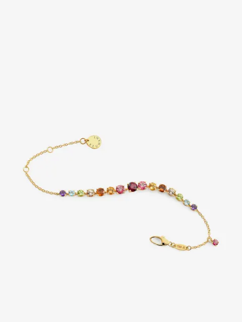Brumani 18K yellow gold Looping Colours multi-stone bracelet