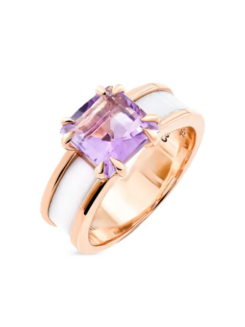 Brumani 18K rose gold Color Hits amethyst and cachalong ring