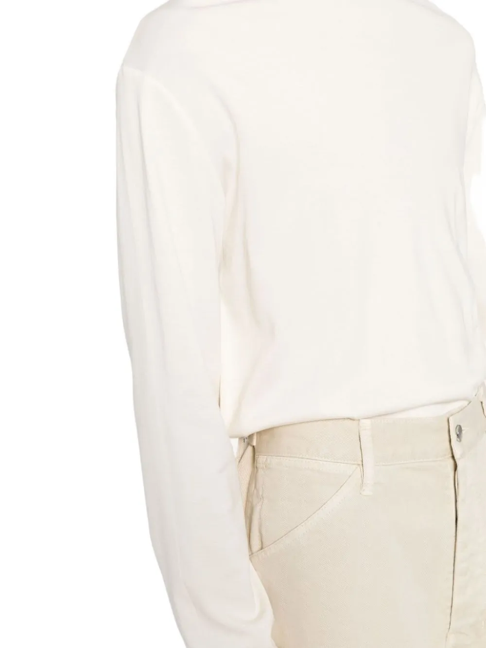 Lemaire Turtleneck Long-sleeve Sweater In White