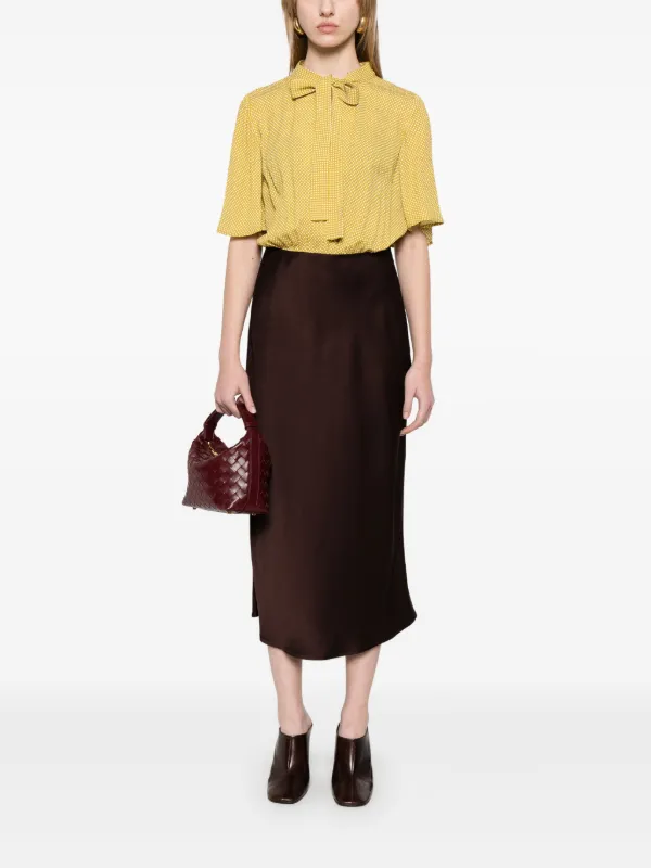 Elisabetta Franchi polka-dot Georgette Midi Dress | Yellow