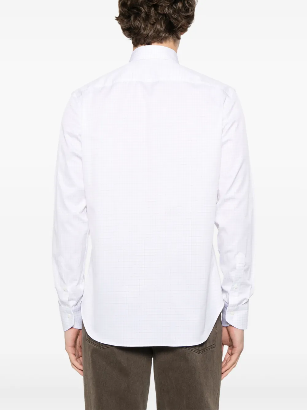Canali Katoenen overhemd Wit