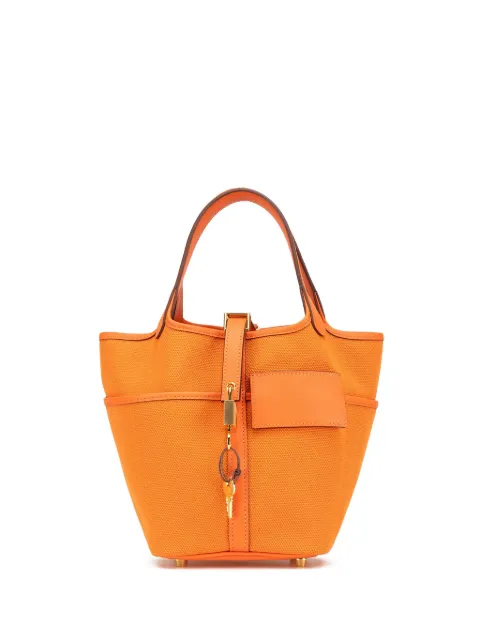 Hermès Pre-Owned 2022 Toile Goeland and Swift Cargo Picotin Lock 18 handbag