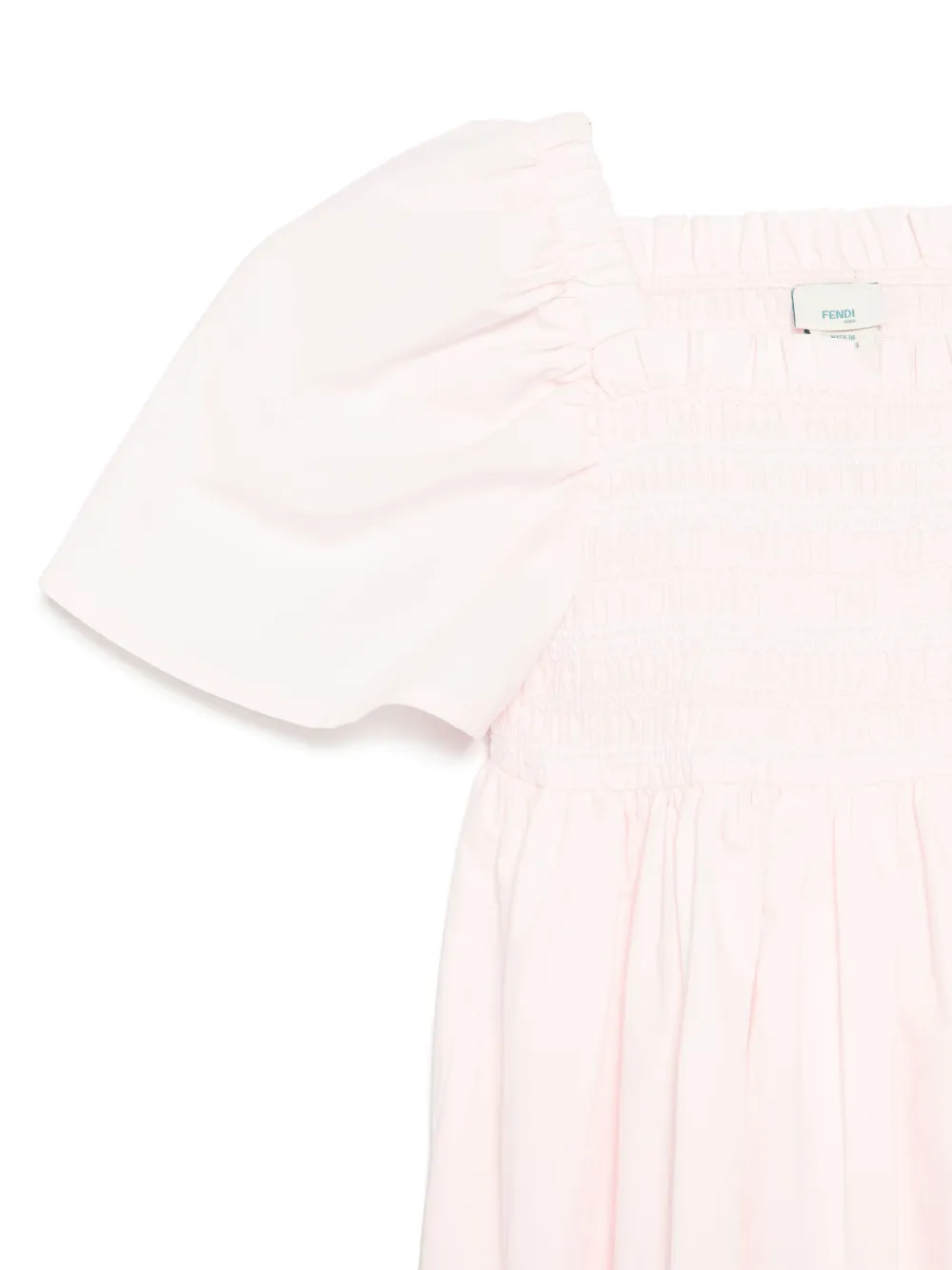 Fendi Kids Jurk met geborduurd logo Roze