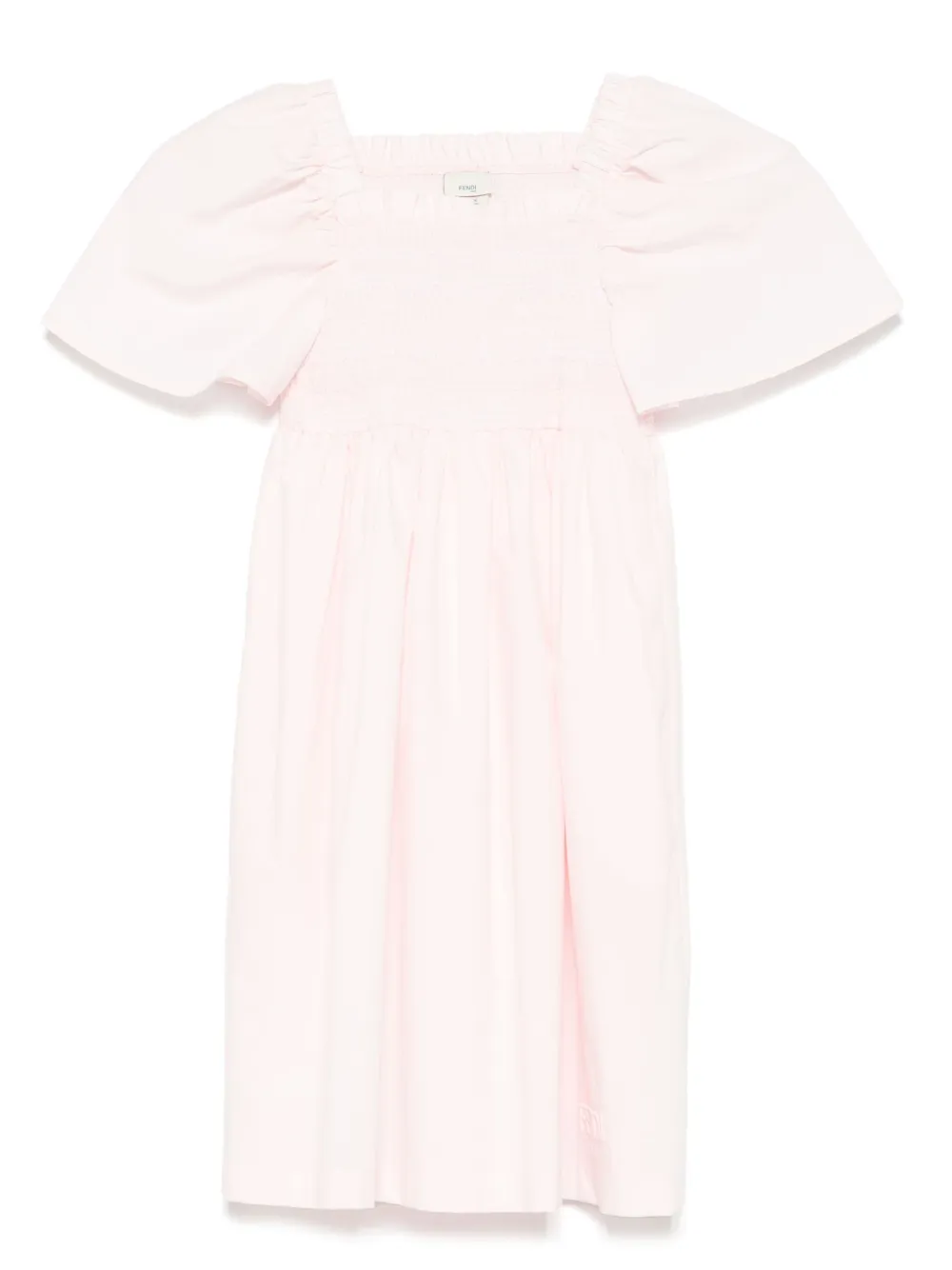 Fendi Kids Jurk met geborduurd logo Roze